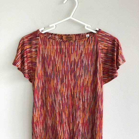 Missoni Vintage short sleeve long silk dress - Picture 3 of 7